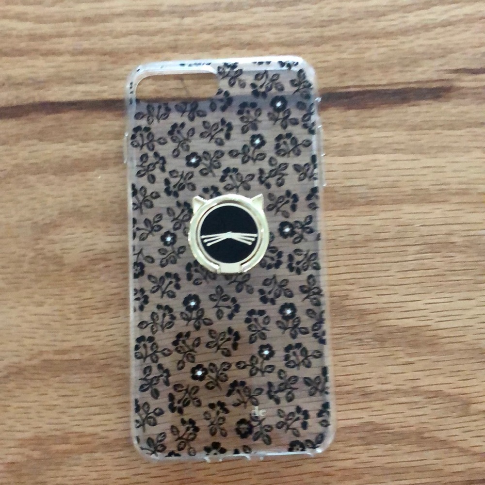 Kate Spade phone case with kitty rotating holder.